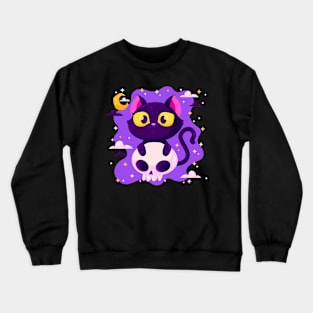 Cute Black Cat Crewneck Sweatshirt